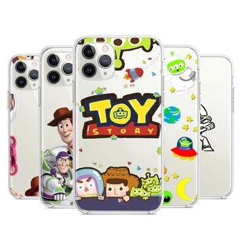 A Disney Cuki Toy Story Apple iPhone 13 12 11 Pro Max mini XS Max XR X 8 7 6 Plusz 5-ÖS SE 2020 Átlátszó Telefon Esetében