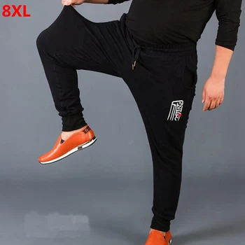 A férfiak Nagy méretű nadrág XL zárja be kövér túlméretes méter 6 méter nadrág nadrág férfi férfi fekete 7XL 8XL