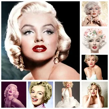 A Híresség Marilyn Monroe Gyémánt Art Festmény Szexi Modell Mozaik Strasszos Keresztszemes Készletek Poszter Hálószoba, Szoba Decor Felnőttek