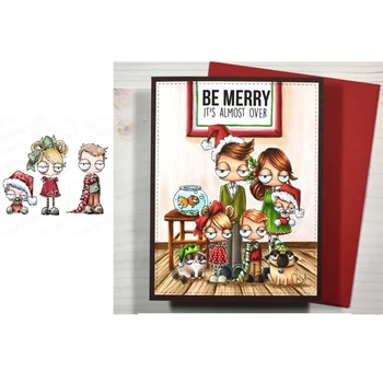 A Karácsony A Gyerekek Fémforgácsolási Meghal Bélyegek Scrapbook Napló Dekoráció Dombornyomás Vágott Meghal Sablon Diy Üdvözlő Kártya, Kézzel Készített