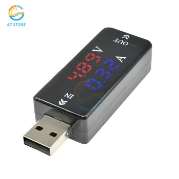 A kettős Kijelző Digitális USB-Jelenlegi Mérési V 3,3 V Voltege Voltmérő Árammérő Érzékelő Mobil Telefon Fekete Tesztelő Eszközök