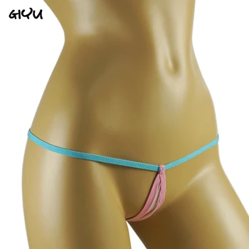A nő szexi Bugyi forró erotikus Stringi Kábel Lyukas tanga Mini G Húrok Mikro-T vissza pornó bikini pimasz rövidnadrág szex alsónadrág