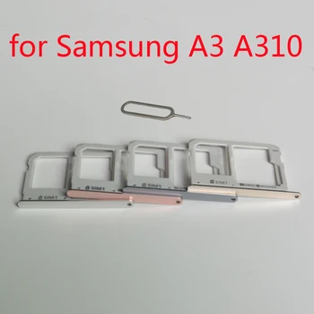 A SIM-Kártya Tálcát tartó Samsung A3 2016 310 Galaxy A310F A310M A310Y Eredeti Telefon Ház Új Micro SD SIM-Kártya Adapter Nyílásába