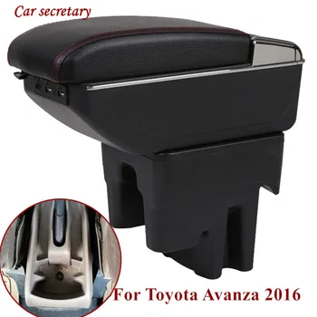 A Toyota Avanza 2016 Karfa Doboz Kartámasz Univerzális gépkocsi Középső Konzol Módosítás Tartozékok Dupla Emelt USB Töltés