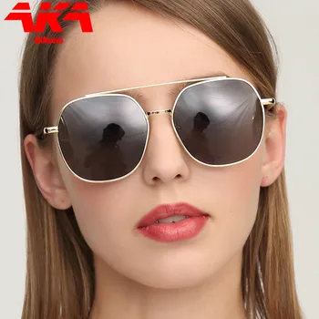 AKAgafas Tér Napszemüveg Férfi 2021 Új Luxus Márka Márkás napszemüvegek Nők fém Luxus Régi Vezetés Oculos De Sol Gafas