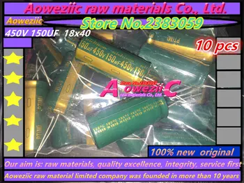 Aoweziic 10 DB 450V 150UF 18*40 nagyfrekvenciás folyadékkristályos tápegység elektrolit kondenzátor 150UF 450V 18X40