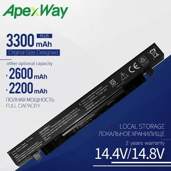 Apexway A41-X550A Új Laptop Akkumulátor ASUS A41-X550 X450 X550 X550C X550B X550V X450C X550CA X452EA X452C