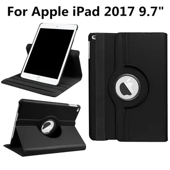 Apple iPad 2018 2017 9,7 hüvelykes Új iPad2017 iPad2018 A1954 Tablet Esetében 360 Soros Konzol Flip-Szeres Állni Bőr Borító