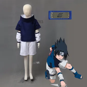 Athemis Uchiha Sasuke Cosplay ruha kék fejpánt egyedi méret