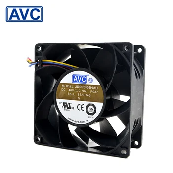 AVC 92*92*38 2B09238B48U 9238 92mm 48V 0.7 EGY 4-vezetékes hűtő hűtő ventilátor Terminál átalakító