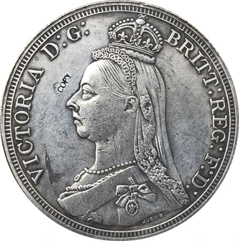 Az egyesült KIRÁLYSÁG 1887 1 Korona - Victoria 2. portré másolás érmék