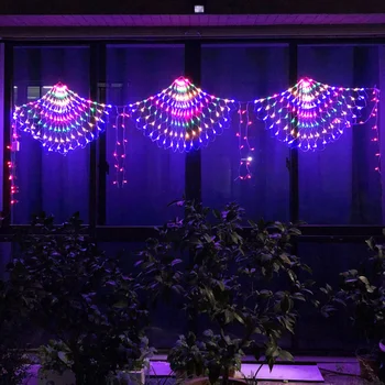 Az EU/usa/UK Dugó 3M 3 Páva Háló Nettó LED String Lámpák Kültéri Kerti Ablak Garland Fény Christma Új Év Esküvő Party
