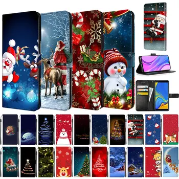 az iPhone 7 8 Plusz Esetben Karácsonyi Tárca Flip Bőr borítású iPhone SE 2020 / SE 2016 Telefon Esetekben a iphone8 iphone7 11.11