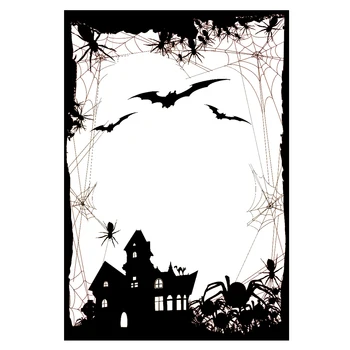 AZSG Boldog Halloween-Kastély Sír Tiszta Bélyegek/Tömítések DIY Scrapbooking/Kártya Készítés/Album Dekoratív Szilikon Bélyegző Kézműves