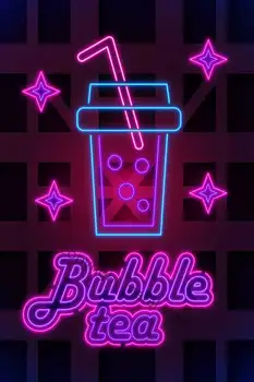 Bubble Tea Neon Felirat Világít Adóazonosító Jel Ón Tányér Fali Dekor Retro Vintage Fém Tábla Neonreklám A Klub Barlang Cafe Pub Haza