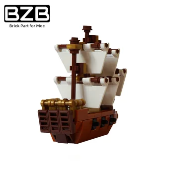 BZB MOC Mini Tengerparti Halászhajó Kreatív Kis Vitorlás építőelem-Modell Gyerekek DIY Oktatási Játékok, Legjobb Szülinapi Ajándék
