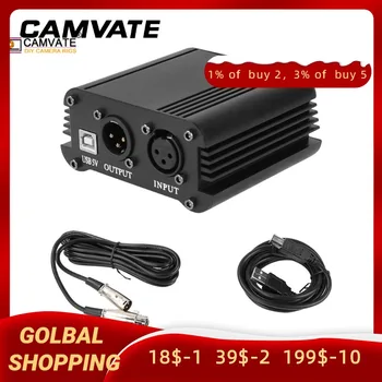 CAMVATE BM 800 Kondenzátor Mikrofon 48V Fantom Tápegység A XLR Adapter Audio Kábel Zene - /Hangfelvétel/Karaok