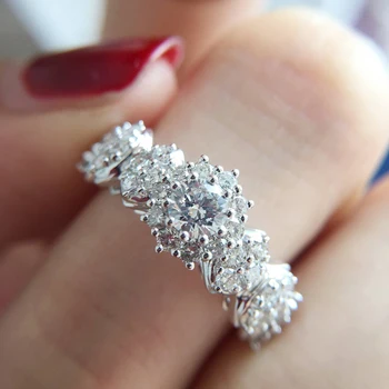 CAOSHI Esztétikai Menyasszonyi Esküvői Kiegészítők Gyűrűk Gyönyörű Nők Luxus Javaslat Gyűrűk Kényes Ígéret Zenekarok Örök Ékszerek
