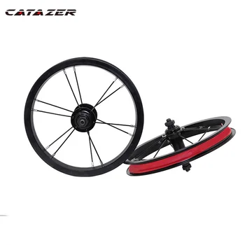 Catazer 12 Inch AL6061 Alumínium Kerékpár Gyerekek Egyensúly Kerékpár Fekete Alumínium Kerékpár, Gyermek 95mm Kerékpár Kerekek