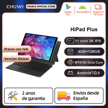 CHUWI HiPad Plusz 11 hüvelyk Tablet PC 2K IPS kijelző MT8183V/A Octa-Core Android 10.0 rendszer 4GB RAM 128G ROM 2.4 G+5G kétsávos wifi