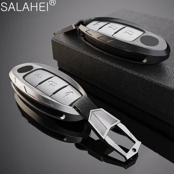 Cink Ötvözet Kocsi Kulcsot az Esetben A Nissan Qashqai J10J11 X-Trail t31t32 rúgások Tiida Pathfinder Murano Megjegyzés Juke Infiniti Autó Accessorie