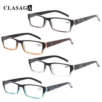 CLASAGA Olvasó Szemüveg Kényelmes, Strapabíró, Megfelelő Férfiak, mind a Nők Klasszikus Téglalap alakú Műanyag Keret, HD Olvasó +1.0+3.0+5.0