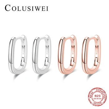 Colusiwei 2021 Új Rose Gold Színű, Ovális Fülbevaló 925 Sterling Ezüst Punk Geometriai Varázsa Fülbevaló Női Divat, Ékszerek