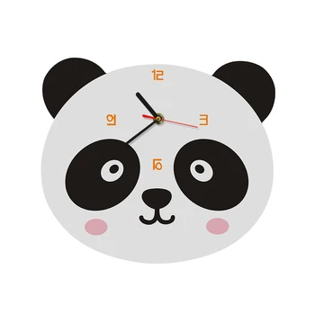 Cuki Panda Alakú Falióra Hálószoba, Fali Dekor Óra Rajzfilm Panda Fejét Állati Óra A Minimalizmus Wall Art Panda Ajándék Gyerekeknek