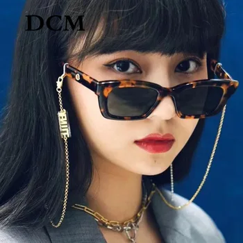DCM Tér napszemüvegek Luxus Márka Utazási Kis Téglalap Napszemüveg Nők Vintage Retro Oculos Lunette De Soleil Femme