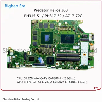 DH53F LA-F991P Az Acer PH315-51 PH317-52 A717-72G Laptop Alaplap i5-8300H CPU GTX1060 6 GB-GPU NBQ3F11002 100% - ban Tesztelt