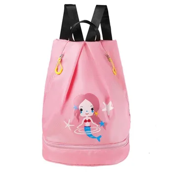 Disney gyermek nyári úszás táska a nedves, mind a száraz elválasztó vízálló hátizsák aranyos rajzfilm strand tároló táska