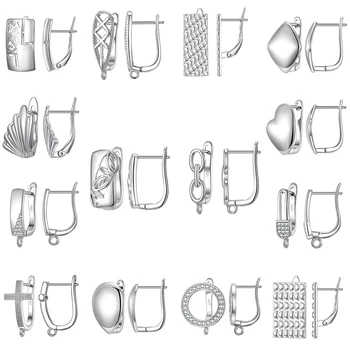 DIY Jól Ékszer Kellékek Kézzel készített Earwire 925 Sterling Ezüst Fülbevaló Akasztóval Kiegészítők, Női Fülbevaló Készítése