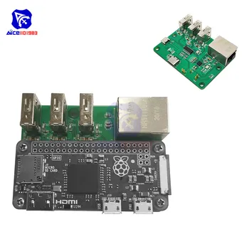 diymore Raspberry Pi Nulla Hálózati Hub Terjeszkedés Testület USB-Ethernet Hub USB-C-Típusú Mikro-USB B Típusú Felület