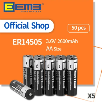 EEMB 50PCS 3.6 V AA Elem ER14505 Lítium Akkumulátor 14505 2600mAh cellás Akkumulátor Riasztó-Gáz Méter Ablak Érzékelő Haza Monitor