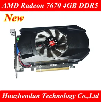 Eredeti AMD Radeon 7670 4GB DDR5 új, független irodai grafikus kártya HD7670 PCI-E mainstream telepített video kártya