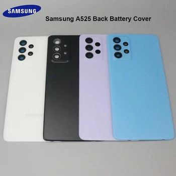 Eredeti Samsung Galaxy A52 A525 A525F SM-A525F/DS Lakhatási Vissza Akkumulátor tok Hátsó Akkumulátor Ajtó Alváz Ház Csere