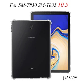 Fedél Samsung Galaxy Tab S4 10.5 Tabletta Esetben TPU Szilikon Átlátszó SM-T830 SM-T835 10.5
