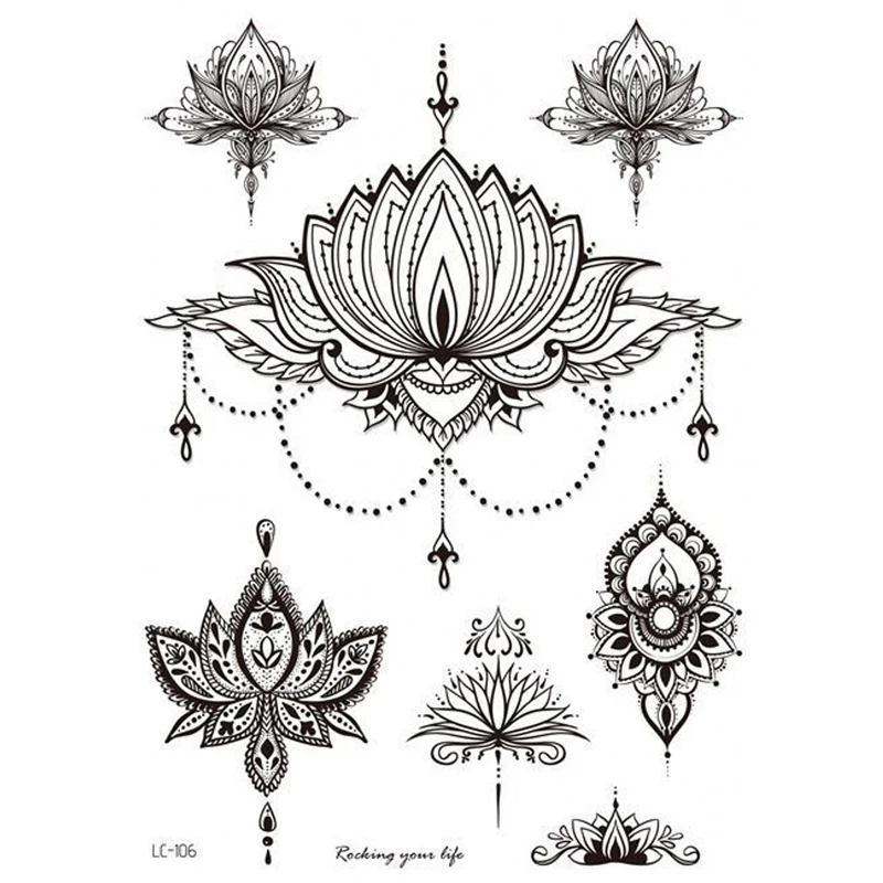 Kép /Fekete-mandala-virág-ideiglenes-tetoválás-matricák-3-282470-thumb.jpg