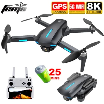 FEMA-GPS dolgozó Kamera 6K 8K Szakmai 5G WIFI FPV Légi Dual Kamera Dron kefe nélküli Rc Quadcopter Gyerekeknek