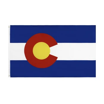 FLAGHUB 60X90 90X150cm Minket Usa Állam Colorado Zászló Dekoráció