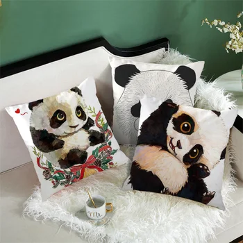 Fuwatacchi Cuki Panda Párnahuzat A Kanapé Lakberendezés Kína Nemzeti Kincs Párnát Fedezze Dekoratív Párnahuzat