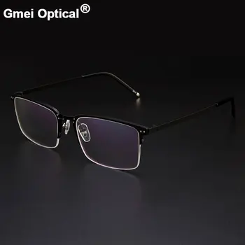 Gmei Optikai Titán Ötvözet Fél Felni Presciption Szemüveg Keretek Férfi & Női Távollátás Szemüveg Rövidlátás Szemüveg LF2028