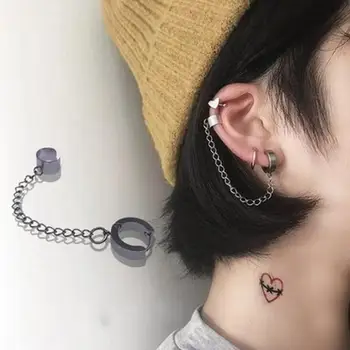 harajuku gótikus egyedi lánc király fülbevaló 90-es évek esztétikai kiegészítők, ékszerek igirl pár e a fiú lány fülbevaló collier femme