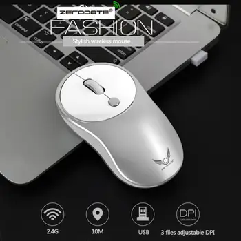 Hordozható T25 2,4 Ghz-es Vezeték nélküli Egér Állítható 1600DPI Optikai Gaming Egér, Vezeték nélküli, Home Office Játék Egerek PC Számítógép Laptop