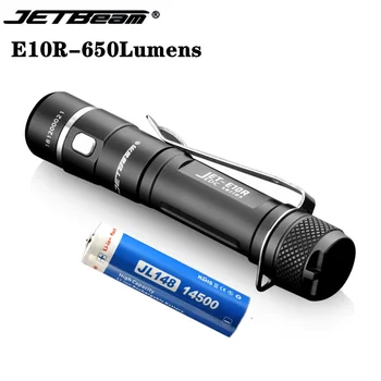 JETBEAM E10R Zseblámpa 650 Lumen C-Típusú Újratölthető 4 Világítási Mód CREE XP-L HI LED Akkumulátor LED Fény Troch