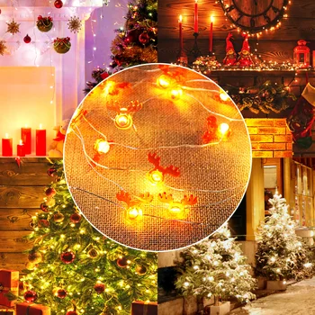 Karácsonyfa LED fényfüzér Boldog Karácsonyi Dekoráció Otthon 2022 Hópehely Nappali Díszek, Karácsonyi Ajándékok Új Év Mikulás