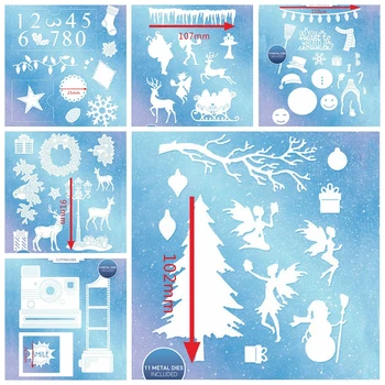 Karácsonyi Fém Vágó Meghal Santa Elf Hóember Fotó Kártya Stencil A Scrapbooking Album Fotópapír Lapok Kézműves Új 2019 Meghalni
