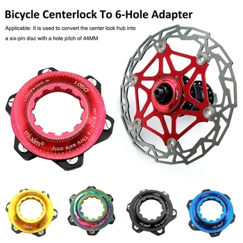 Kerékpár Centerlock 6-Lyukú Adapter Mountain Bike Hub Center Lock Átalakítás 6 Csavar Tárcsafék Rotor Kerékpáros Kiegészítők