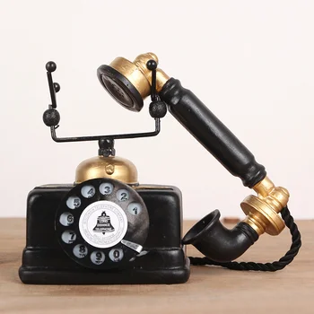 Klasszikus Retro Telefon Modell Díszek Antik Telefon Kézműves Dísz Kávézó Lakberendezés Karácsonyi Újévi Ajándék