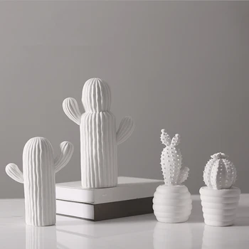 Kínai Jingdezhen Porcelán Vázák Kreativitás Kaktusz Modern Fehér Kerámia Vázák Esküvői lakberendezési Ajándék 6
